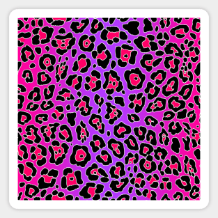 Neon colors leopard pattern Magnet